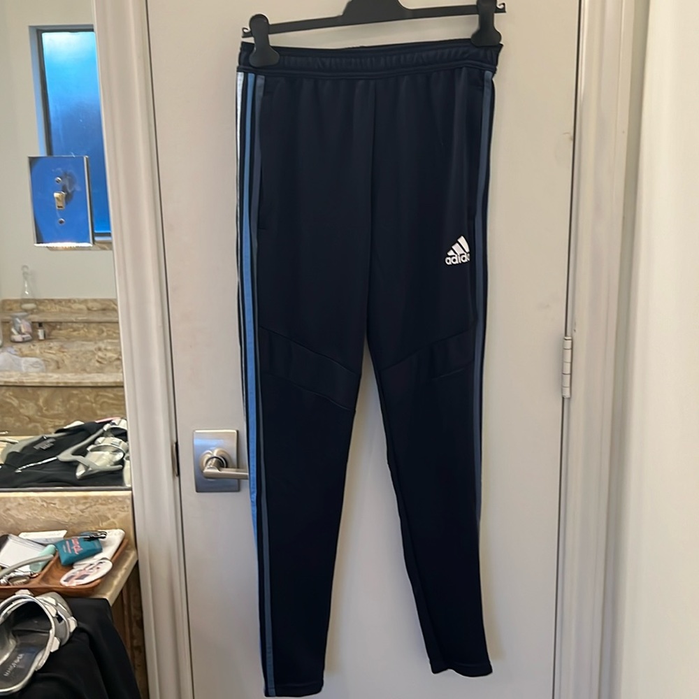 Adidas navy blue track pants